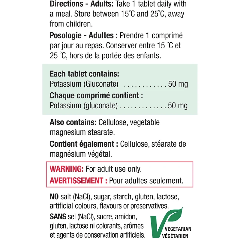 Jamieson Potassium 50 mg