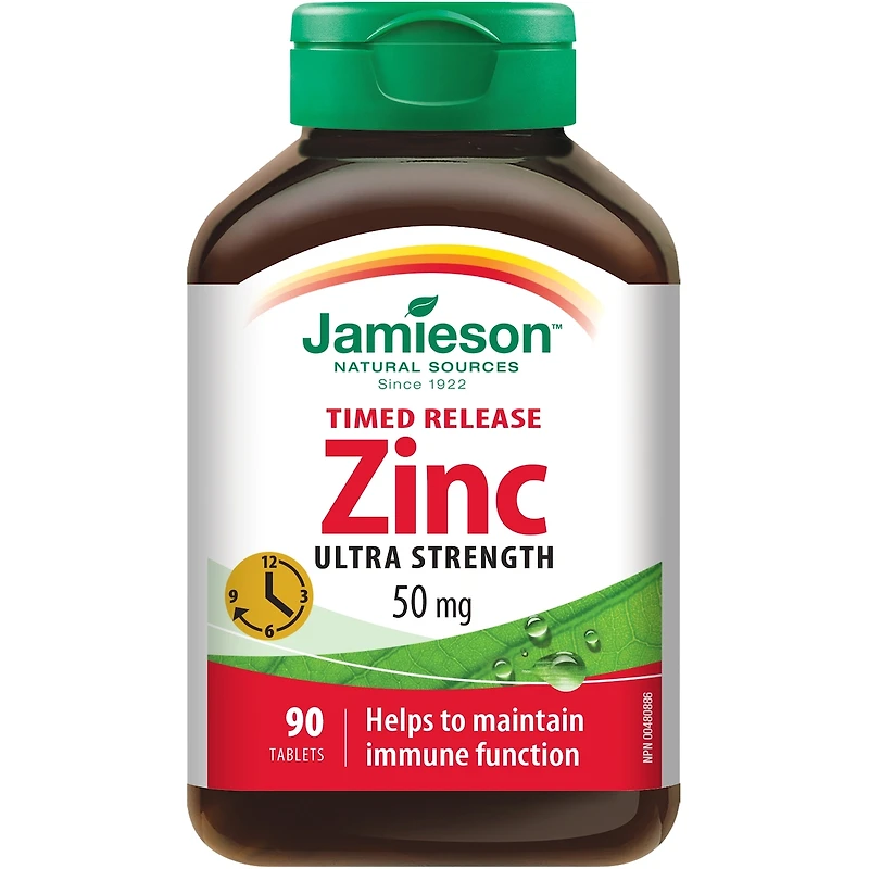 Zinc 50 mg à libération prolongée