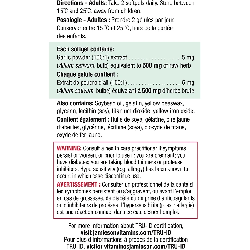 Ail inodore 500 mg
