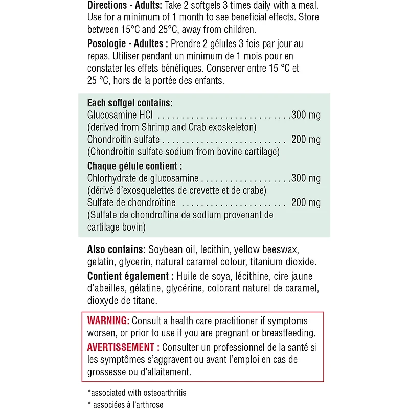 Glucosamine Chondroitine mg