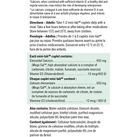 Mega Cal Calcium 650 mg + Vitamine D3 400 UI