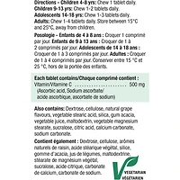 Vitamine C 500 mg à croquer - Jus de raisin