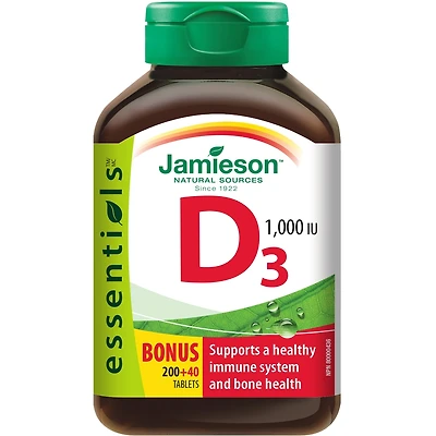 Comprimés de vitamine D 1 000 UI