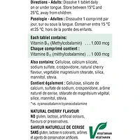 Comprimés sublingual Vitamine B12 (Méthylcobalamine) à dissolution rapide 1 000 mcg