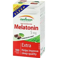 Melatonin Fast Dissolving Chocolate Mint Tablets, 5 mg