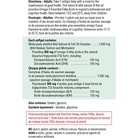 Complexe Oméga-3 - Huiles de saumon sauvage et de poisson 1 000 mg