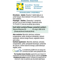 Vitamin D 1,000 IU Fast Dissolving Sublingual Tablets