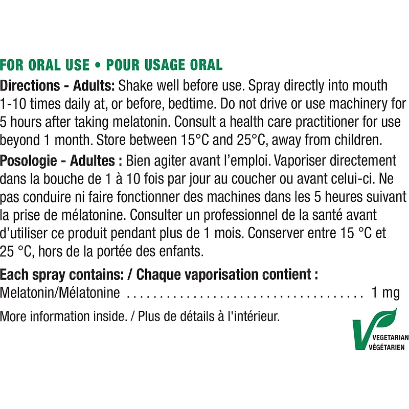 Mélatonine Vapo Sommeil - Menthe naturelle