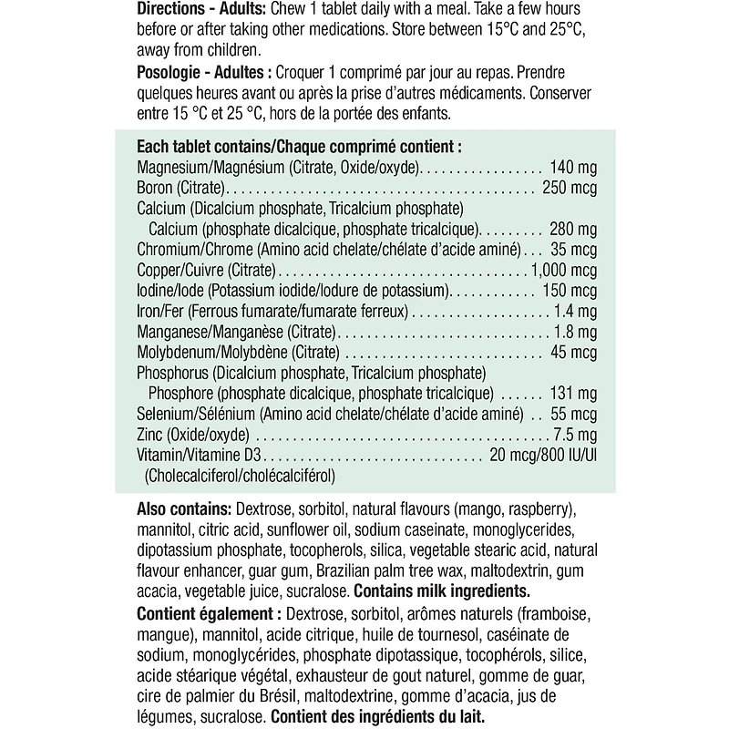 Complexe de Magnésium et de Minéraux À Croquer