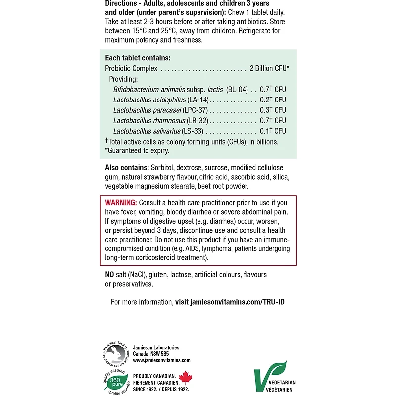 Probiotique à Croquer - Fraise Naturelle