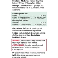 Vitamine K2 120 mcg + D3 1000 IU
