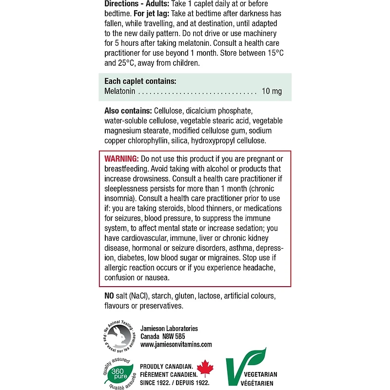 Melatonin Maximum Strength Timed Release Dual Action Bi-Layer Caplets