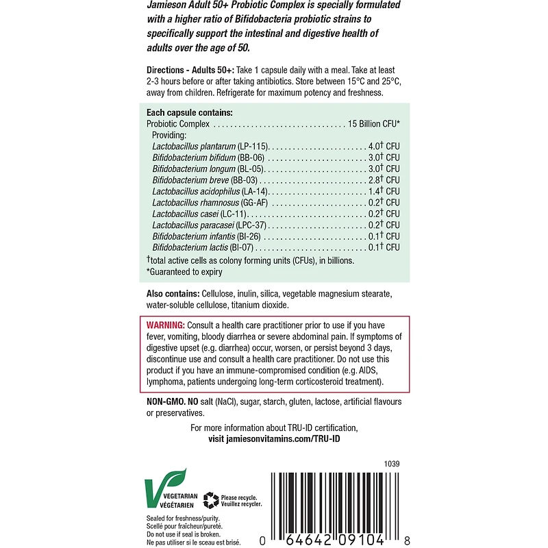 Complexe probiotique Adultes 50+