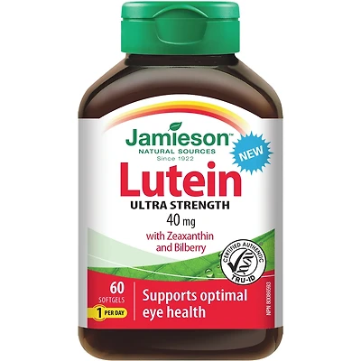 Lutein 40mg with Zeaxanthin & Bilberry