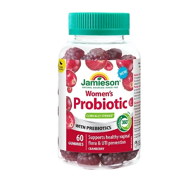 Jamieson Women's Health Probiotic Gummies Cranberry Flavour, 60 Count
