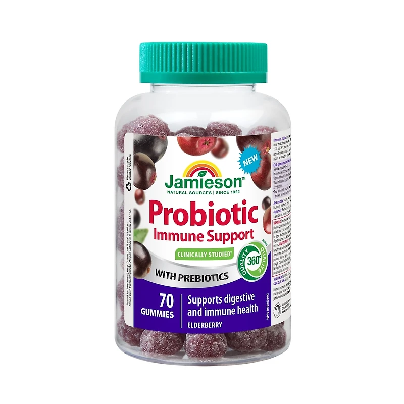 Jamieson Probiotique immunitaire gummies baie de sureau, 70 compter