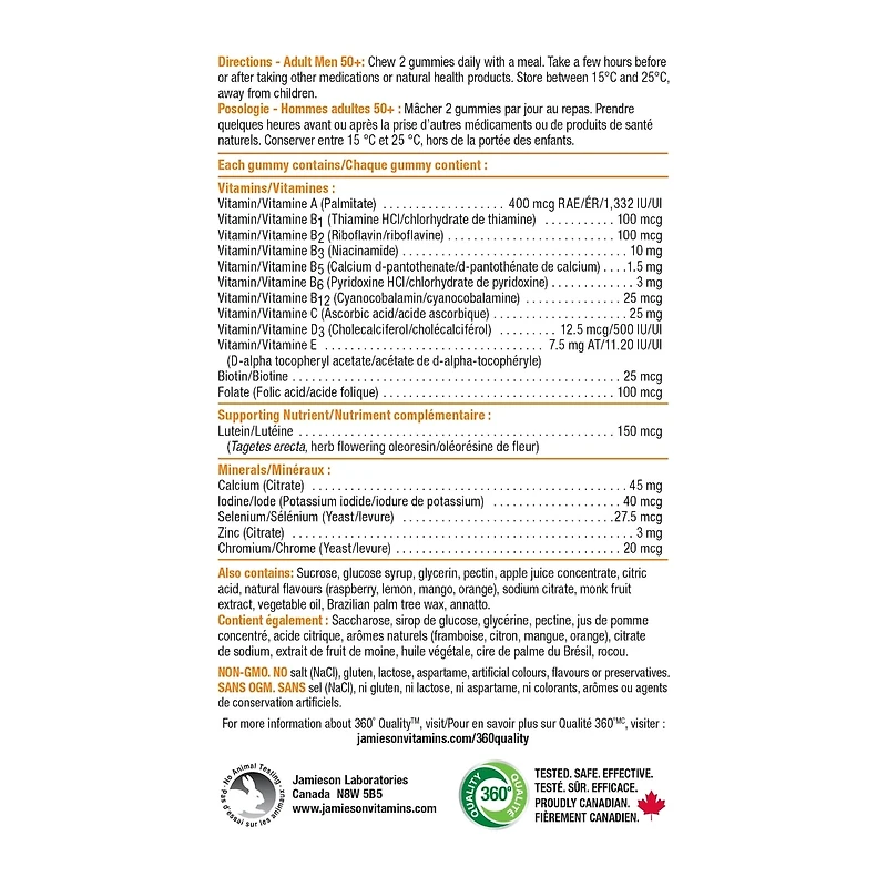 Multi Gummies pour Hommes 50+