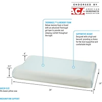 Oreiller de refroidissement en mousse à mémoire de forme avec gel de contour