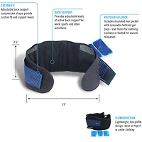 Ceinture dorsale avec compresse thermique chaude et froide