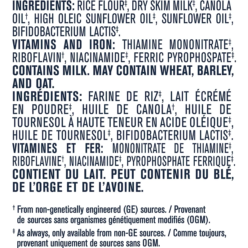 Céréales pour bébés Étape 1 de riz
