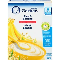 Céréales pour bébés Étape 2 Riz avec banane