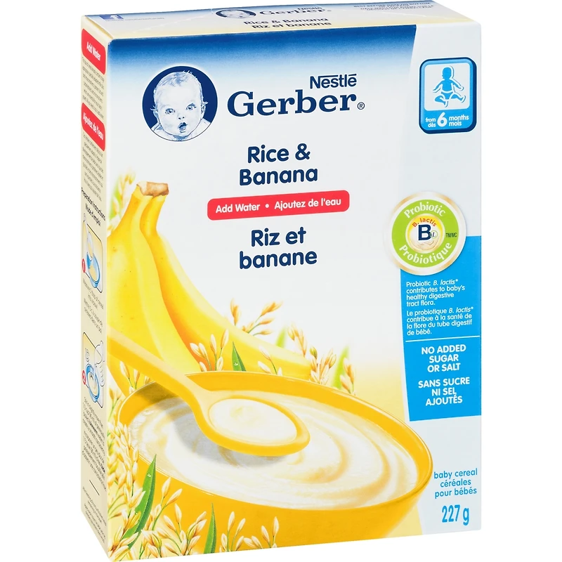 Céréales pour bébés Étape 2 Riz avec banane