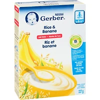 Céréales pour bébés Étape 2 Riz avec banane