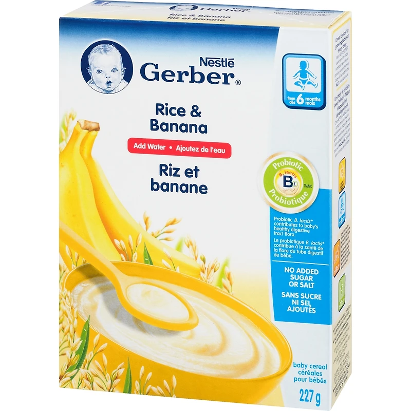 Céréales pour bébés Étape 2 Riz avec banane