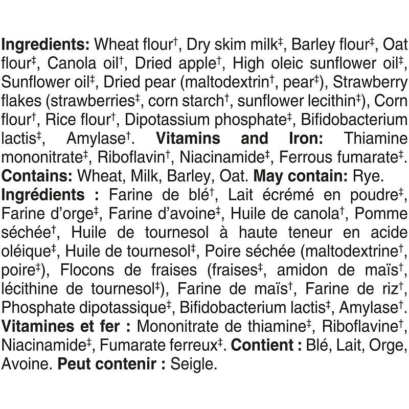 Céréales pour bébés Étape 2 Avoine et multigrains avec fruits