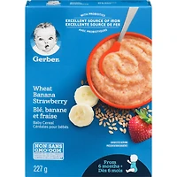 Céréales pour bébés Étape 2 Blé avec banane et fraise