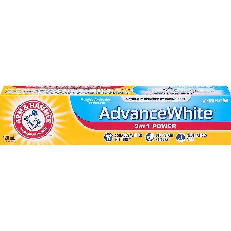 Advance White Dentifrice Anticarie au Fluorure Triple Action Menthe Fraîche