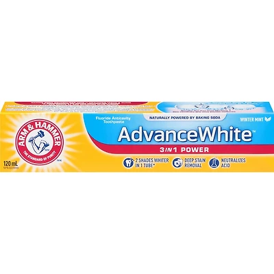 Advance White Dentifrice Anticarie au Fluorure Triple Action Menthe Fraîche