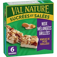 Sucrees et Salees Noix Melangees Grillees ,6 Barres Granola