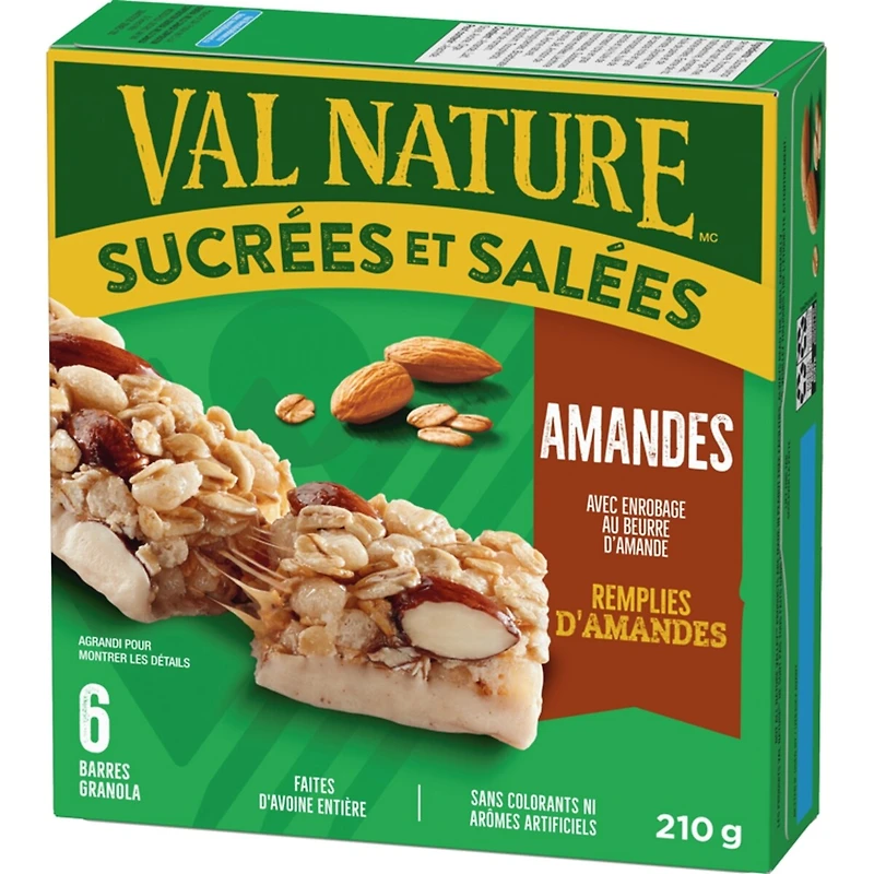 Barres granola sucrées et salées amandes