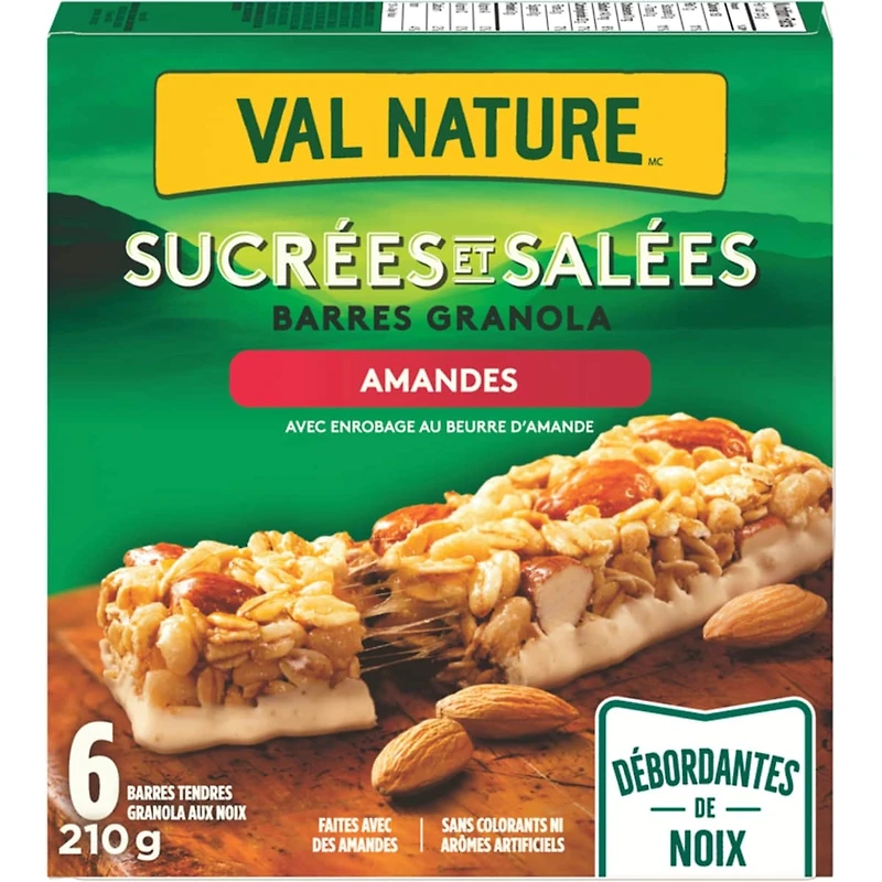 Barres granola sucrées et salées amandes