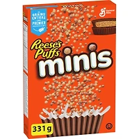 Reese's Puffs Minis Breakfast Cereal, Peanut Butter Chocolate, Whole Grains