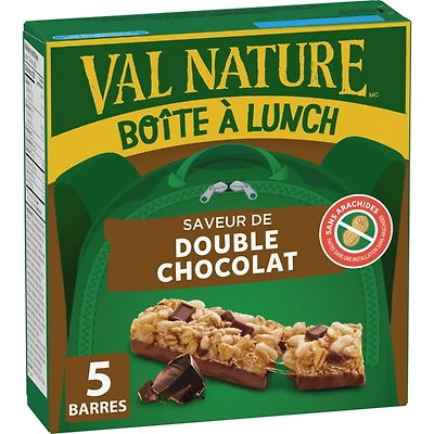 Lunchbox Granola Bars, Double Chocolate, Kids Snacks, 5 ct