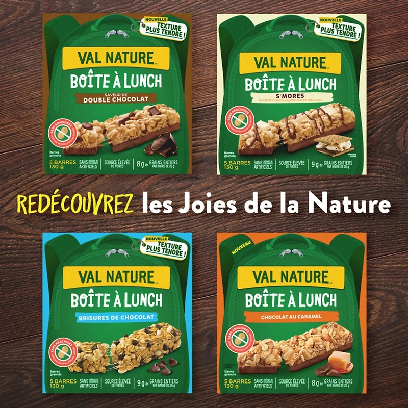 Lunchbox Granola Bars, Double Chocolate, Kids Snacks, 5 ct