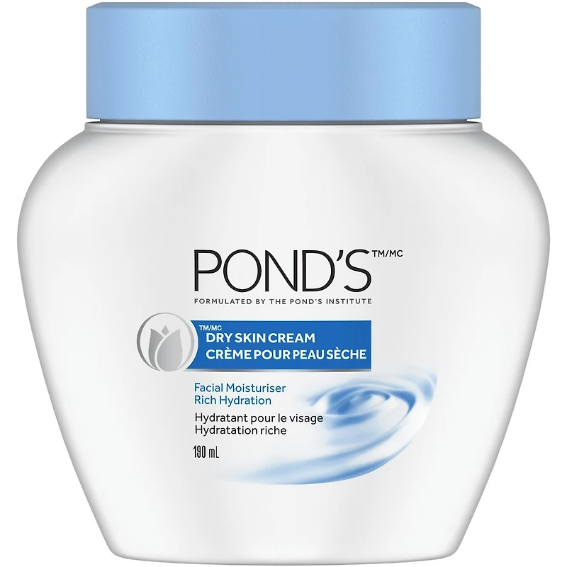 Hydratant pour le Visage pour peau sèche Pond's  Crème pour Peau Sèche hypoallergénique 190 ml