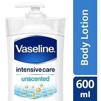 Vaseline Intensive Care Body Lotion for sensitive and dry skin Advanced Repair unscented, moisturizing body cream 600 ml