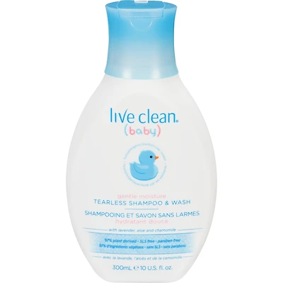 Live Clean Baby Gentle Moisture Tearless Shampoo & Wash