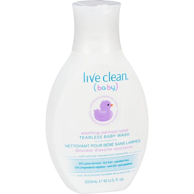 Live Clean Baby Nettoyant pour Bébé Sans Larmes Douceur d'Avoine Apaisante