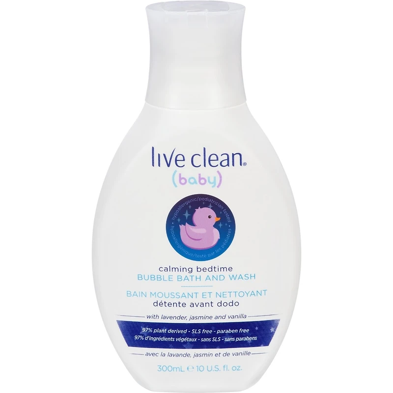 Live Clean Baby Calming Bedtime Bubble Bath and Wash