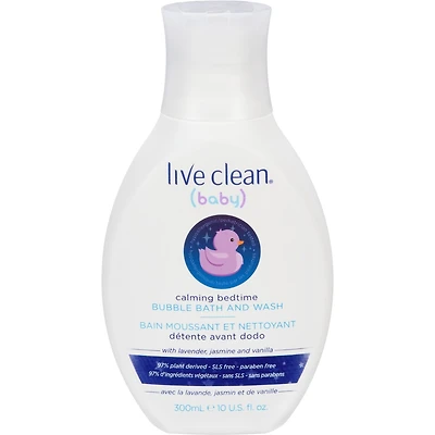 Live Clean Baby Calming Bedtime Bubble Bath and Wash