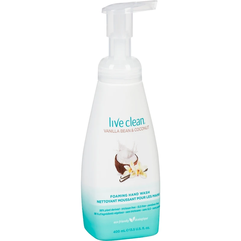 Live Clean Vanilla Bean And Coconut Nettoyant Moussant Pour Les Mains