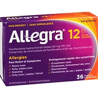 12 Hour Allergy Relief Tablets, 60 mg