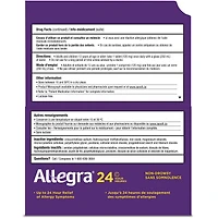 24 Hour Allergy Relief Tablets, 120 mg