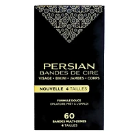 Bandes de cire persane multi-zones 4 tailles 60pc