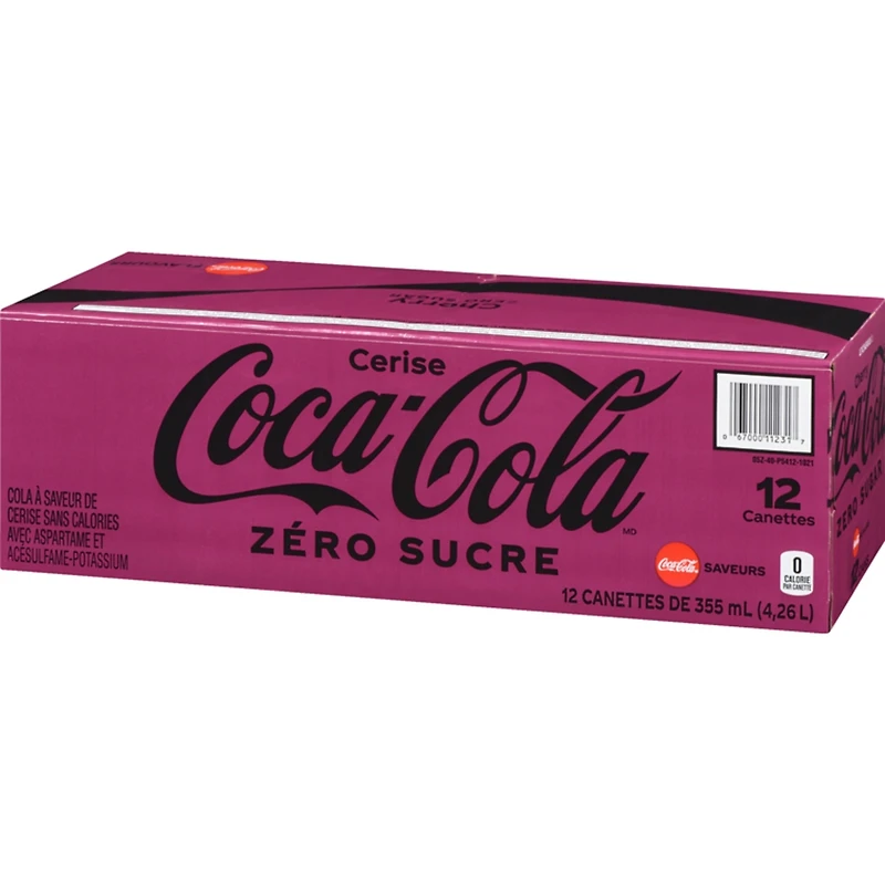 Coke zero cola à saveur de cerise
