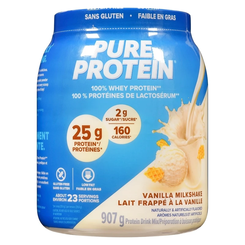 Pure Protein Powder, Vanilla Cream Whey Powder , Great for Shakes